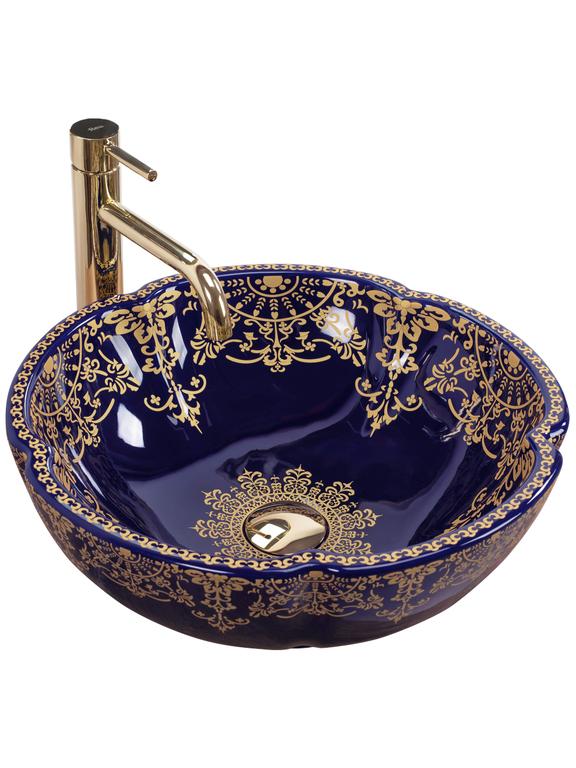 Πάγκος νιπτήρας Rea Marina Blue Διάμετρος : 45 cm/ 42.5 x 15 cm