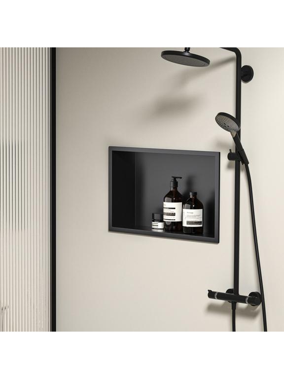 bathroom shelf 30x45 matte black
