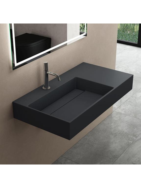 Умывальник конгломератный на столешницу  Archi 75 CM Grey MATT