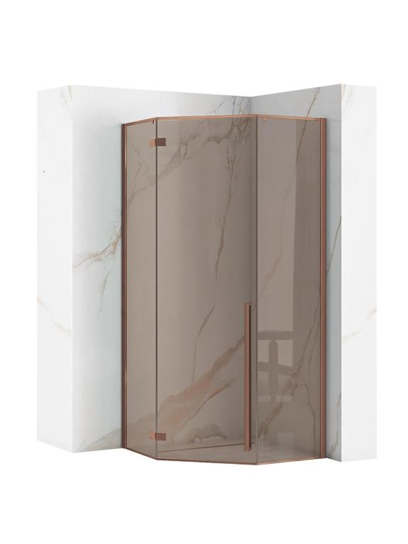 Dušikabiin Rea DIAMOND 90x90 COPPER BRUSH