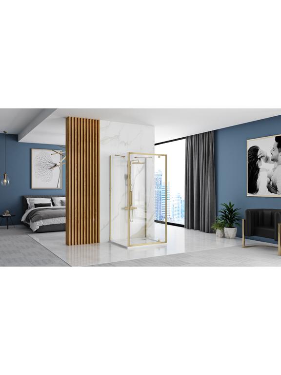 Επιτοίχια καμπίνα ντους Rea Rapid Swing, BRUSHED GOLD