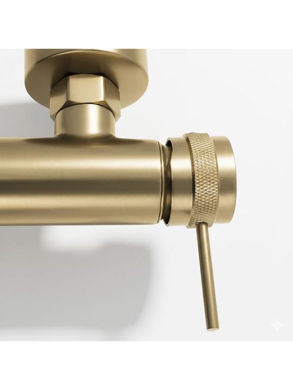 Rea Lungo Grip kylpyammehana Brush Gold