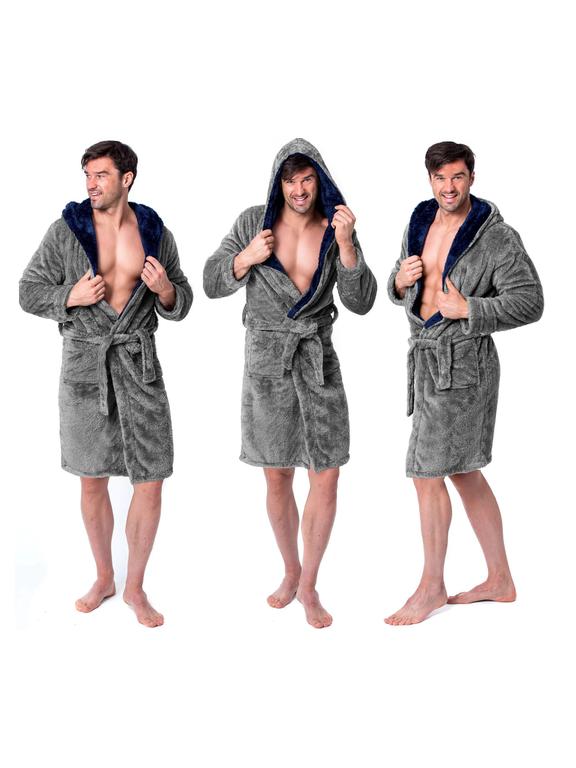 Vīriešu peldmēteļi Jordan Grey Navy M