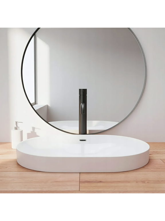 Wastafel op aanrecht BASARO TERRA