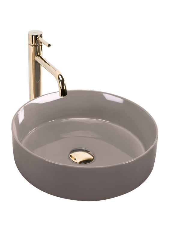 Umywalka nablatowa Rea Sami Beige Shiny