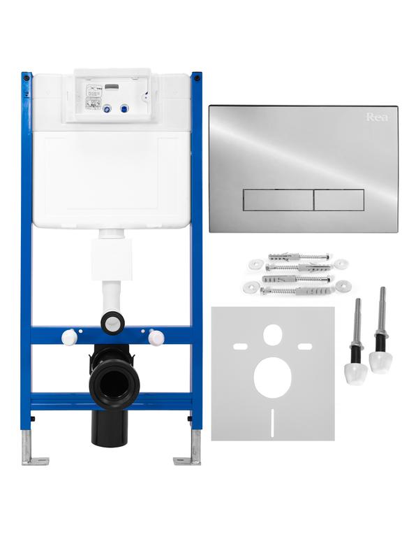 Estructura anclaje WC + Bóton H Chrom