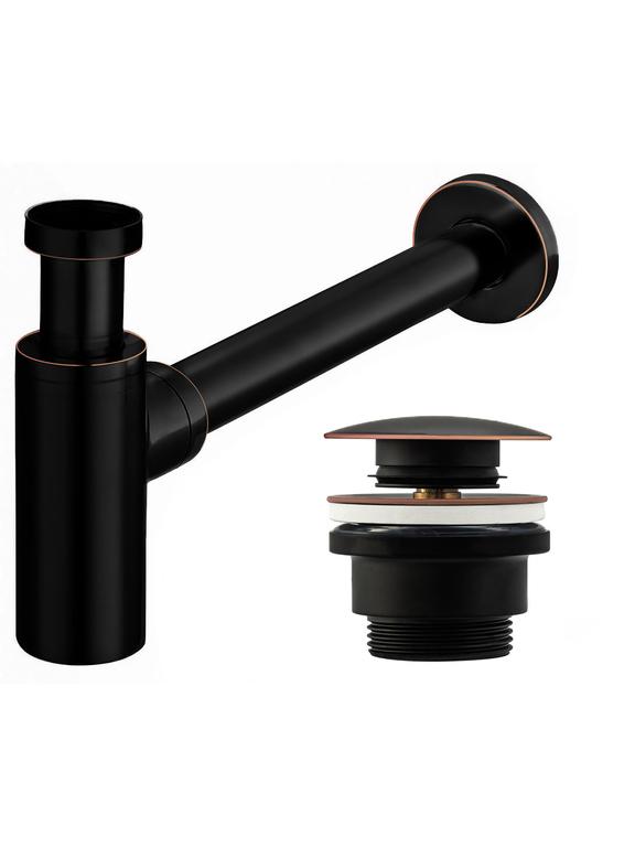 Siphon de lavabo REA Old Black