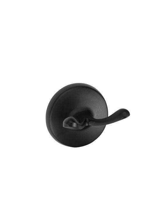 Cabide de banheiro com dois braços 332868A RETRO  Preto