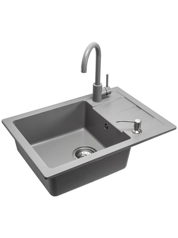 Évier granit Nils Grey set 5in1