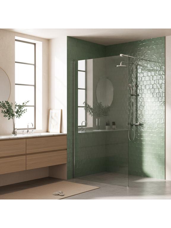 Shower screen Rea Flexi Transparent / Chrome 110