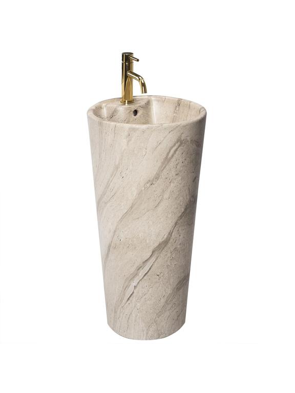 Keramiska brīvi stāvoša izlietne Blanka Natural Matt Marble