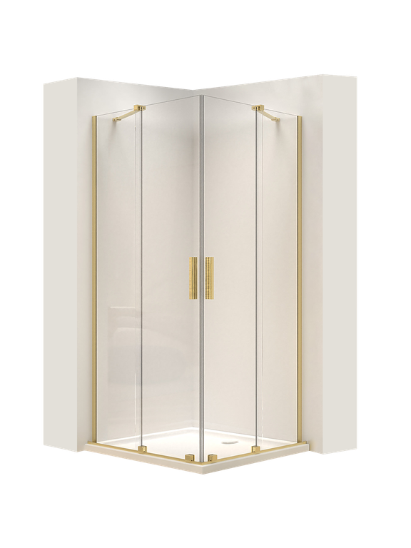 Душова кабіна REA Montana Double Gold Brush 80x80