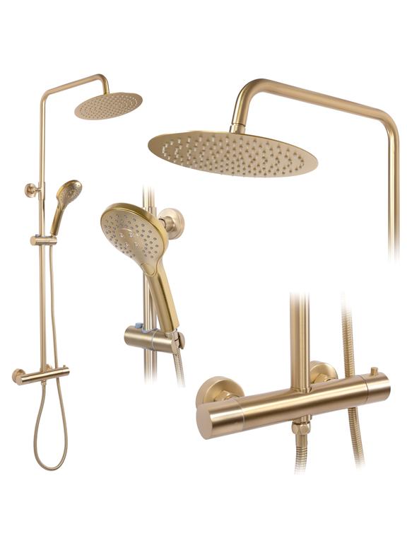 Sprchový set s termostatem REA VINCENT Gold Brush