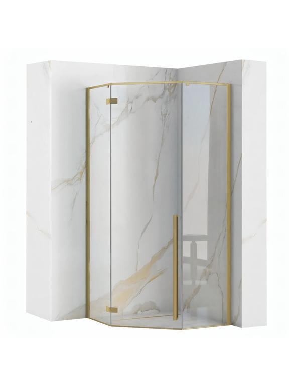 Dušikabiin Rea DIAMOND 90x90 BRUSH GOLD