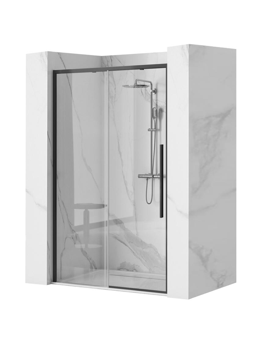 Drzwi prysznicowe SOLAR BLACK MAT 100
