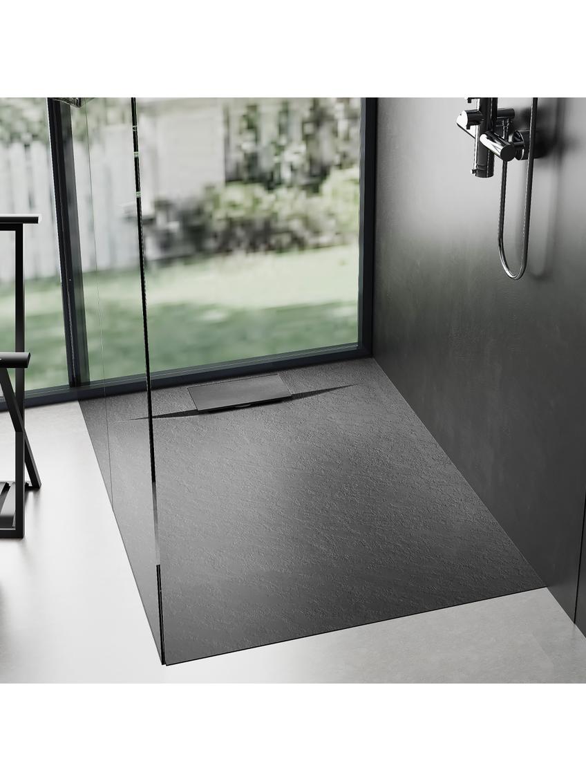 Brodzik prysznicowy Bazalt Black 90x90