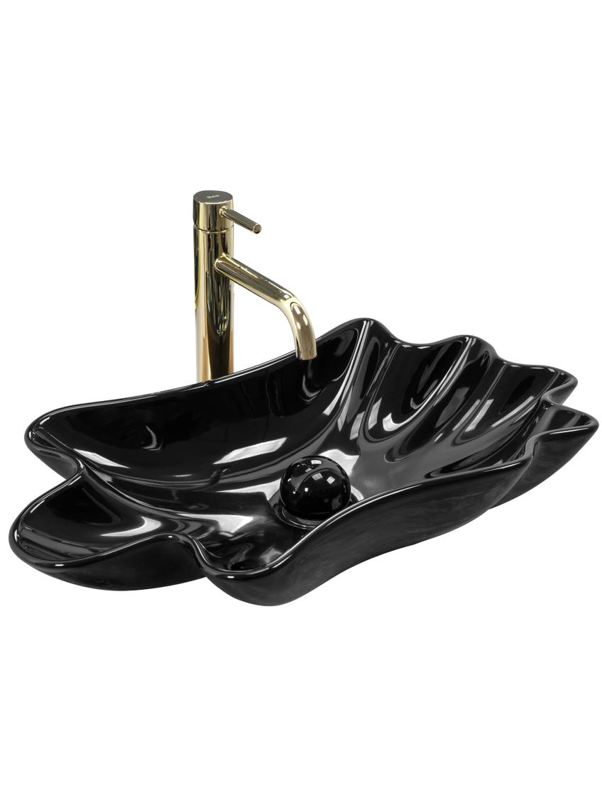 Umywalka REA Infinity Black + Korek