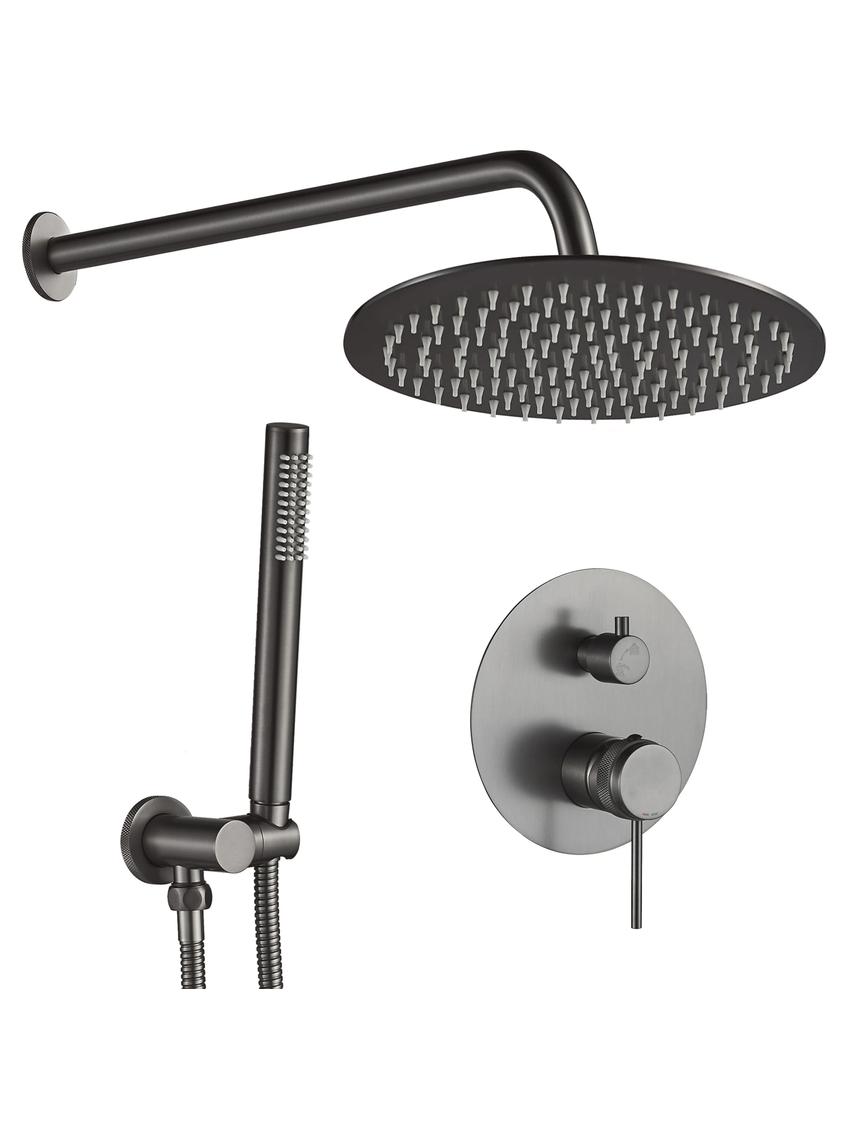 Zestaw natryskowy podtynkowy Rea Lungo Grip Tytan + BOX