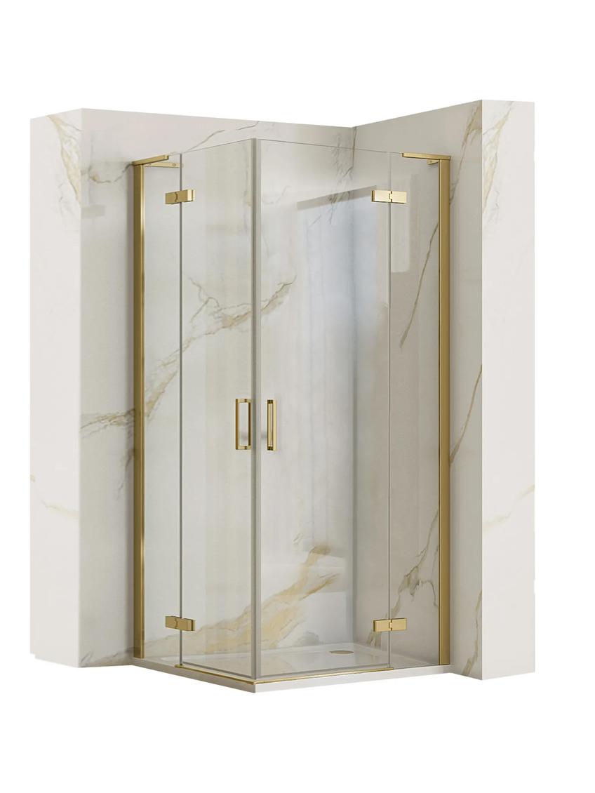 Διπλή καμπίνα ντους REA Hugo 80x90 Brushed Gold