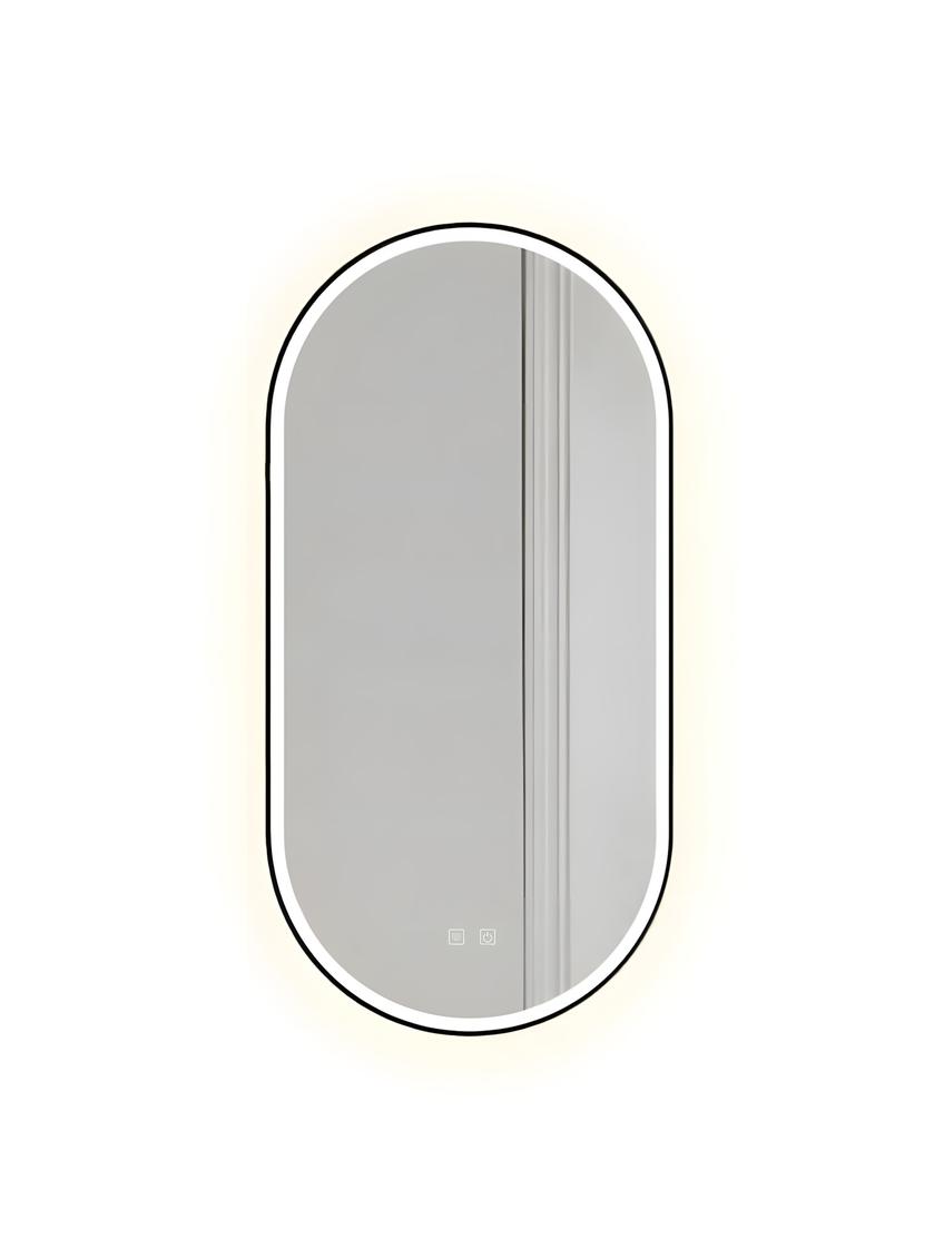 ΚΑΘΡΕΦΤΗΣ ΤΟΙΧΟΥ LED OVL 50x100cm Μαύρος