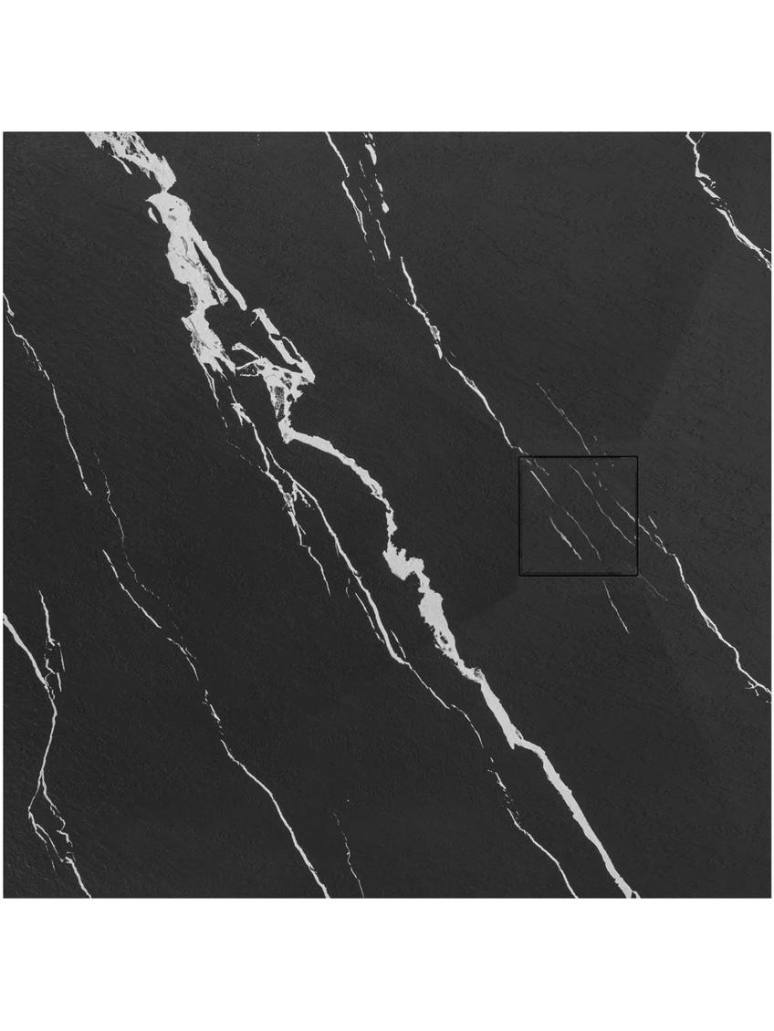 Brodzik prysznicowy Magnum CARRARA BLACK 90x90