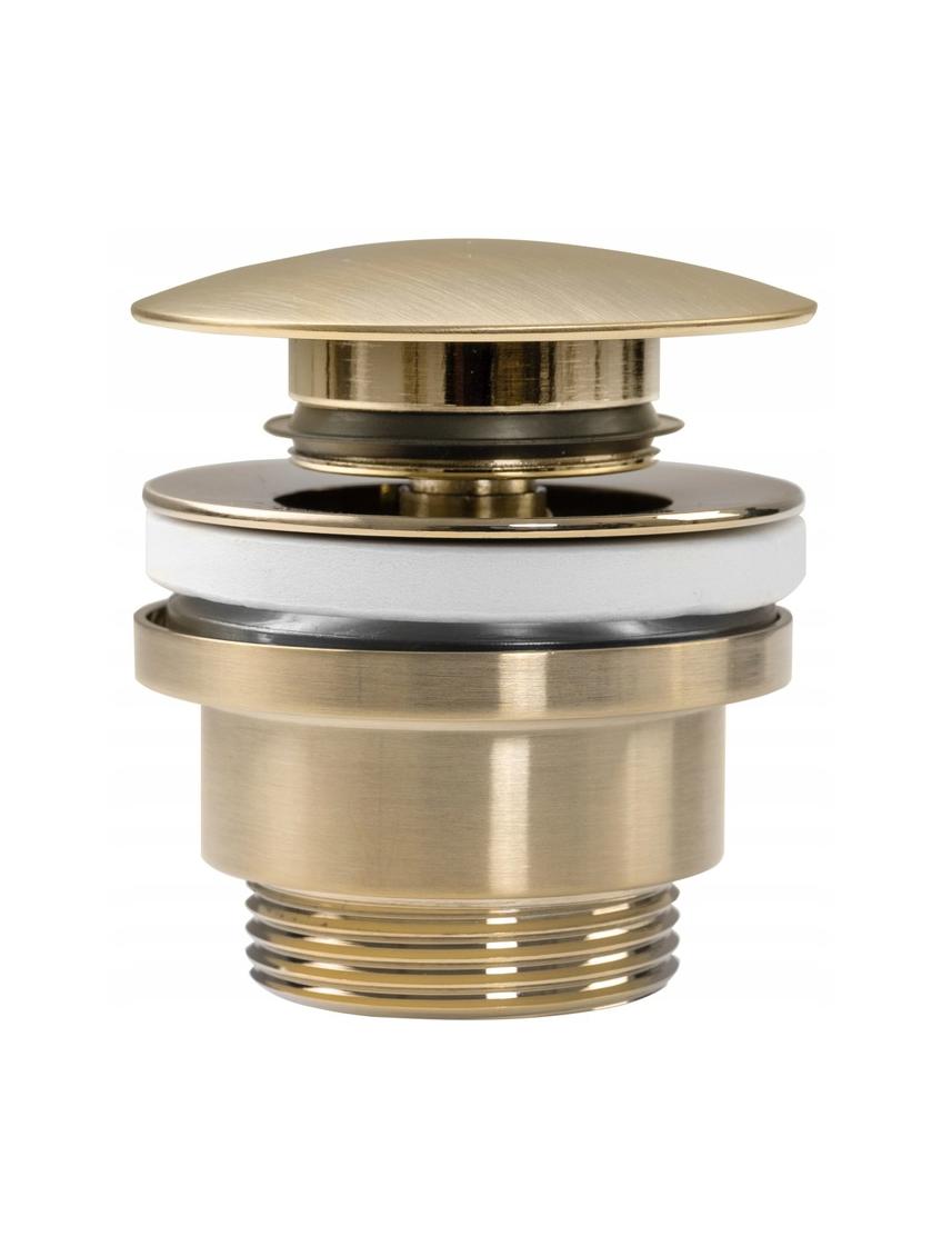 Βαλβίδα νιπτήρα κλικ-κλακ Rea Gold Brushed (  με ή χωρίς υπερχείλιση)