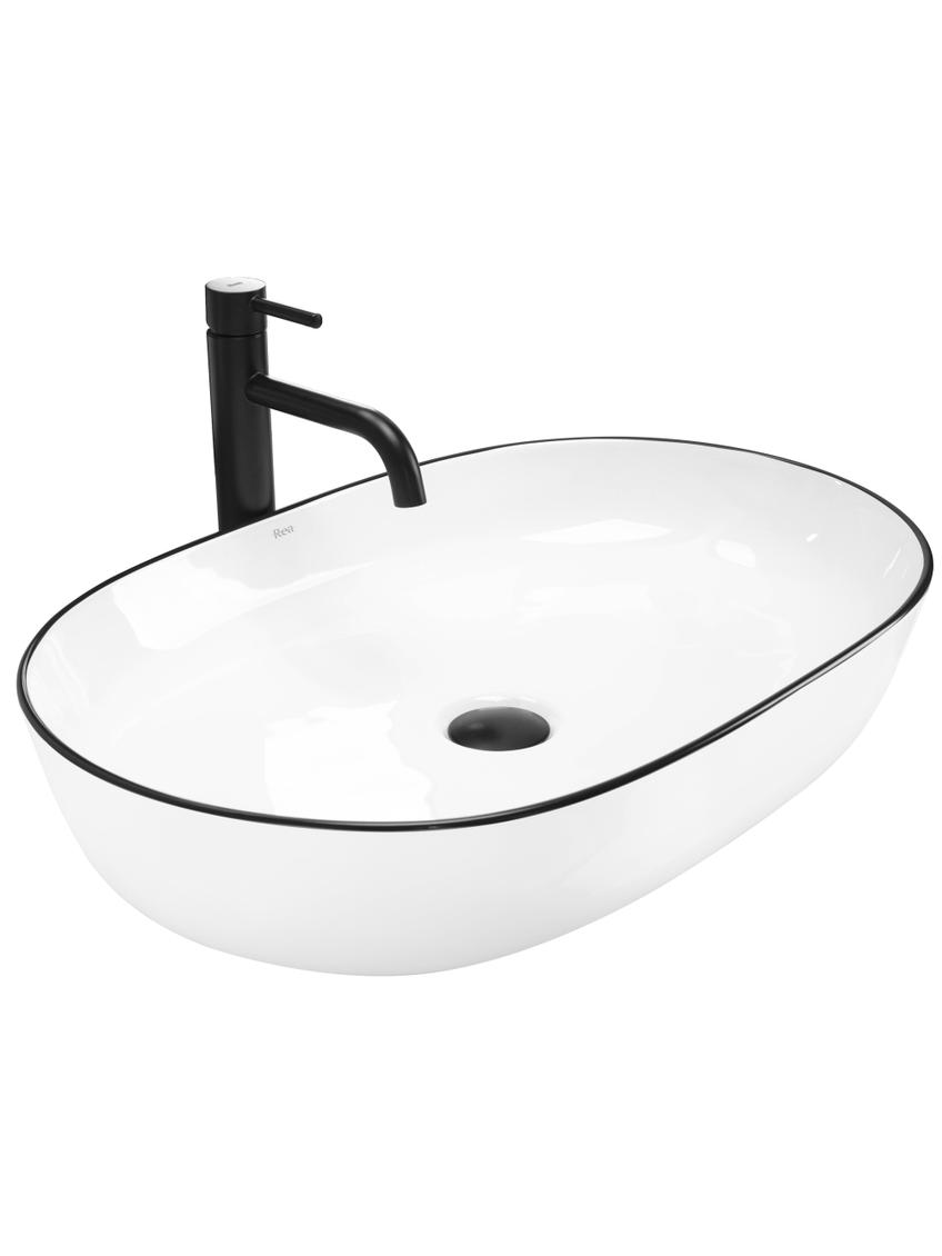 Umywalka nablatowa Rea CLEO 61 Black edge