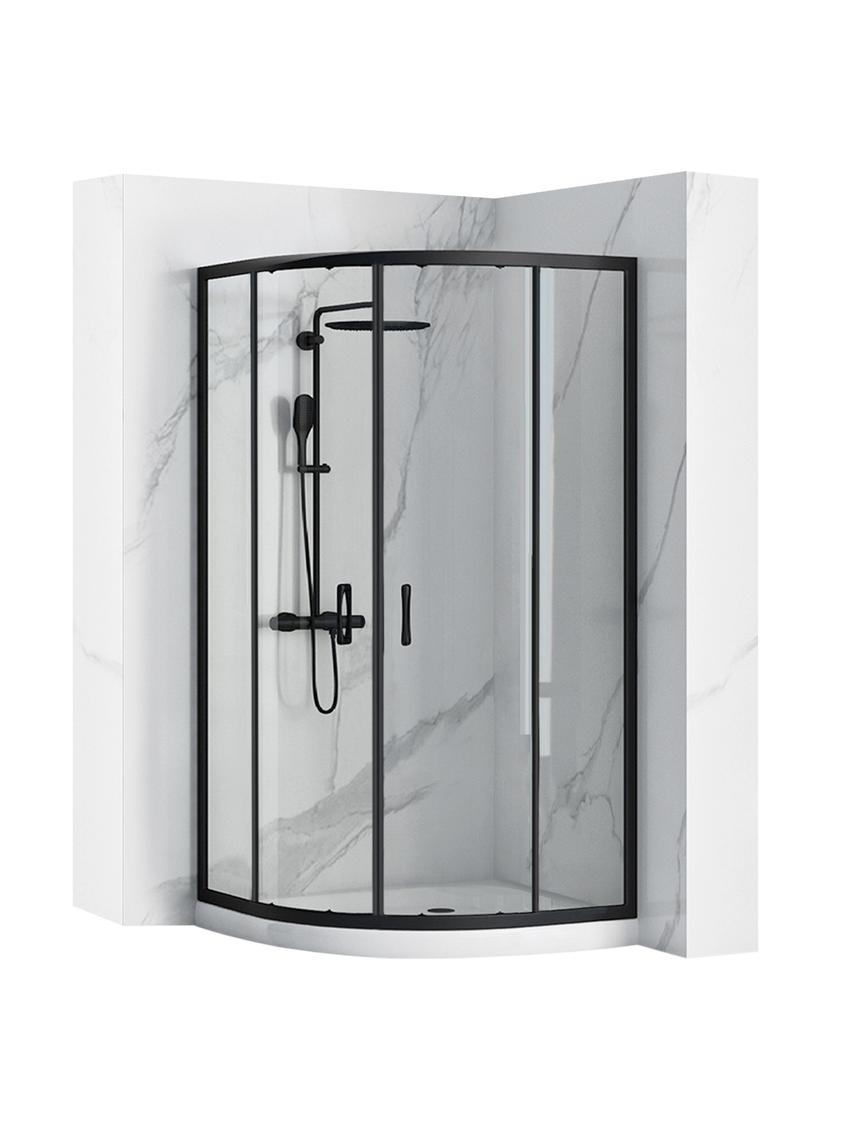 Kabina Prysznicowa REA Look Czarna Black 80x80