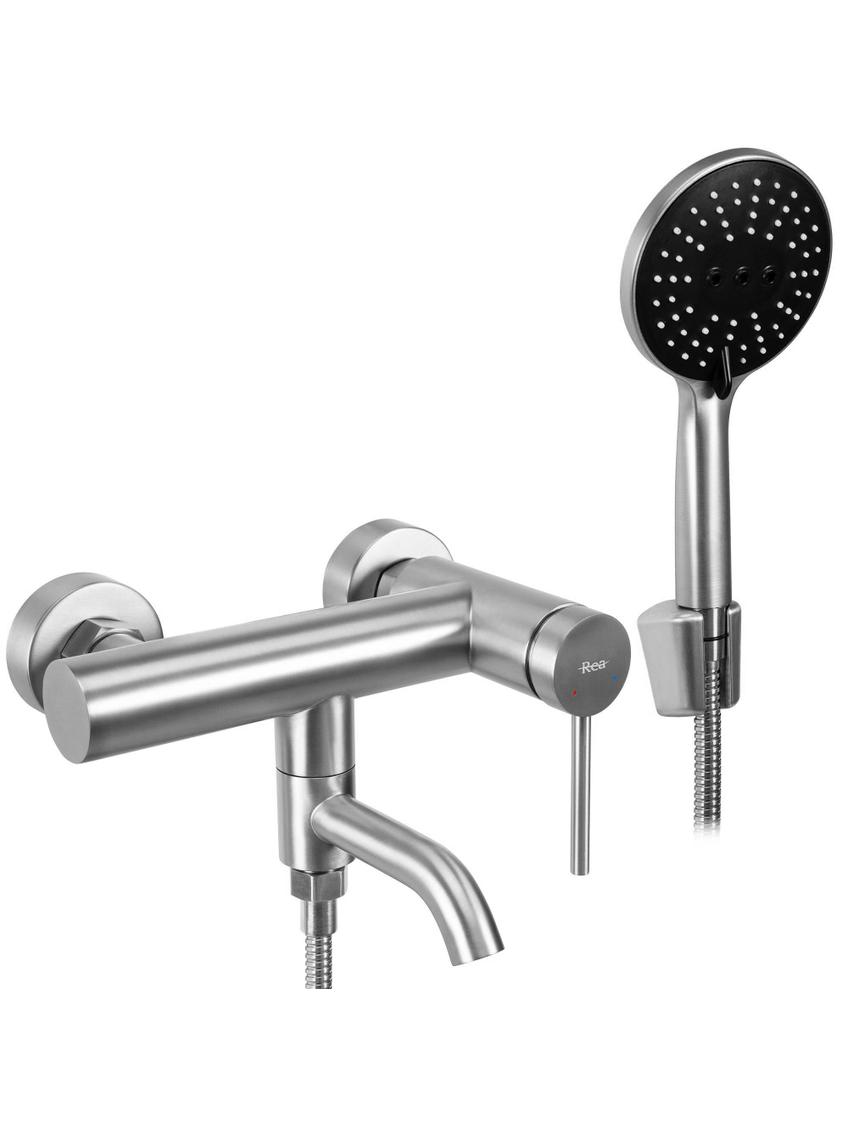 Bateria wannowa REA Clif Nikiel szczotkowany Inox