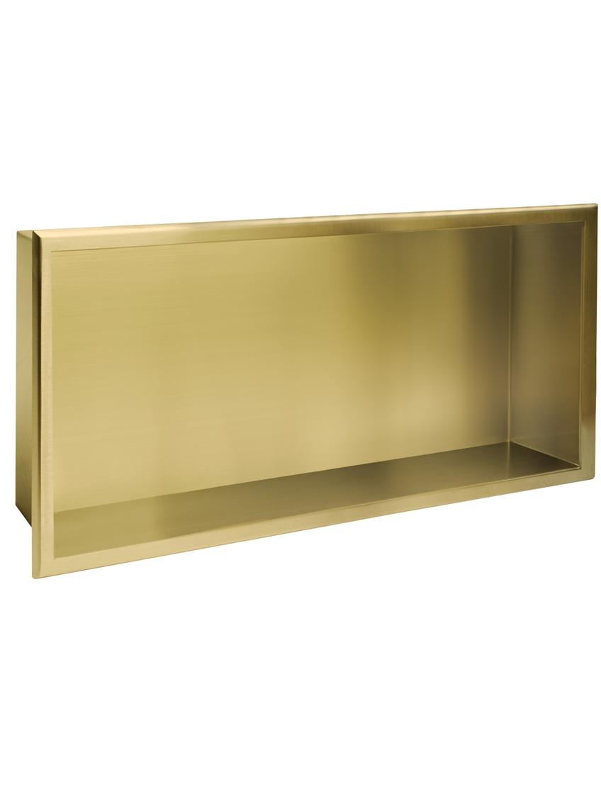 bathroom shelf 30x60 gold brush
