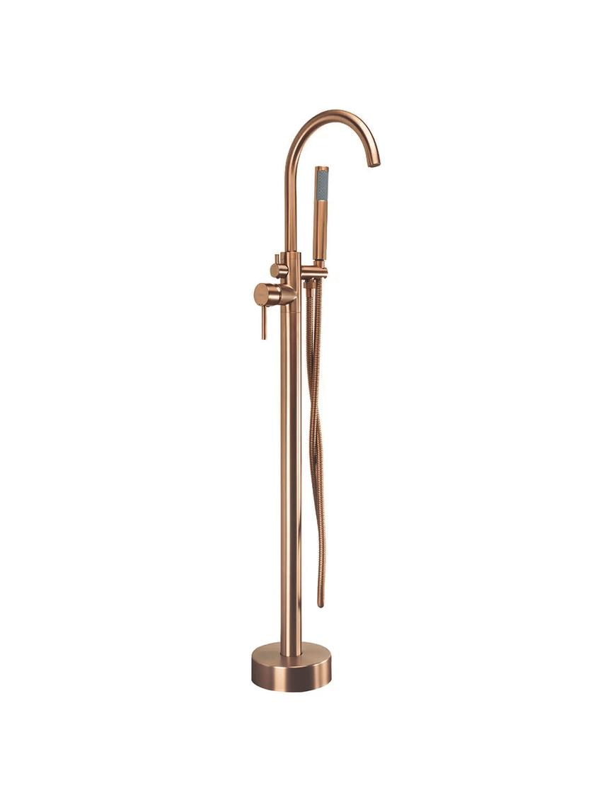 Free-standing faucet Rea Lungo brush copper