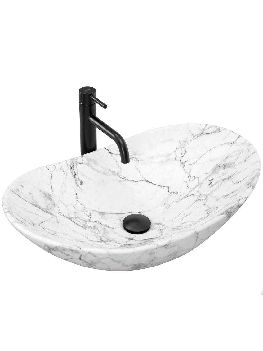 Umywalka nablatowa Rea Royal Statuario Marble Matt