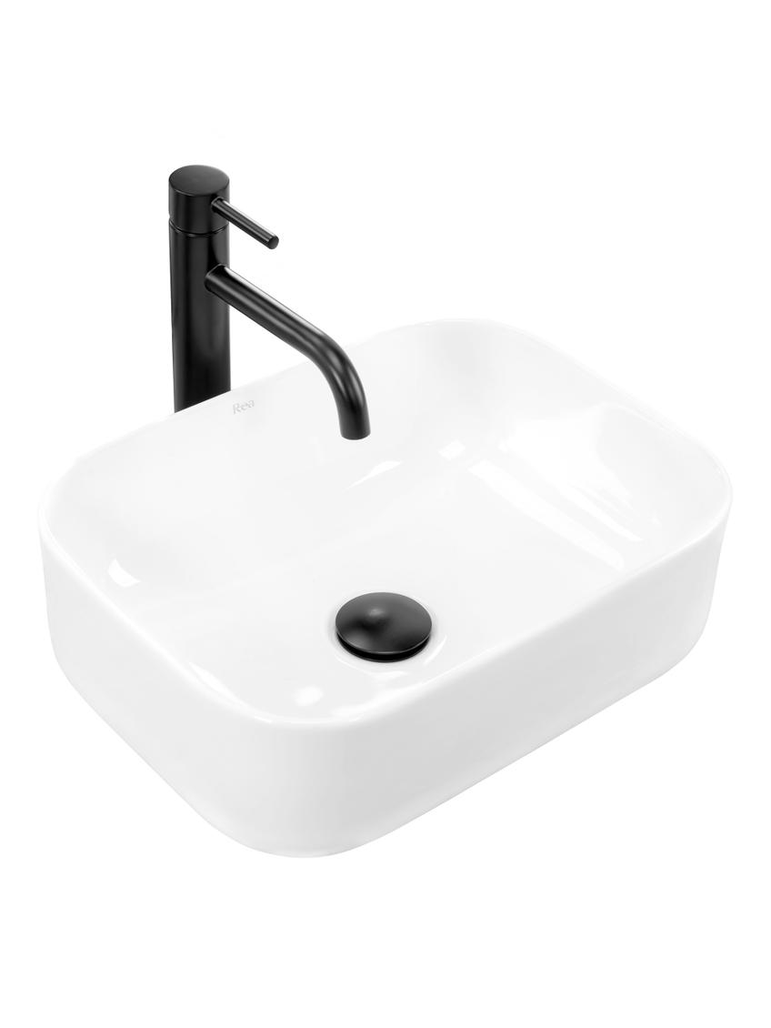 Πάγκος νιπτήρας Rea Demi Mini White Μ 40,5 x Π 31 x  Υ 11 cm