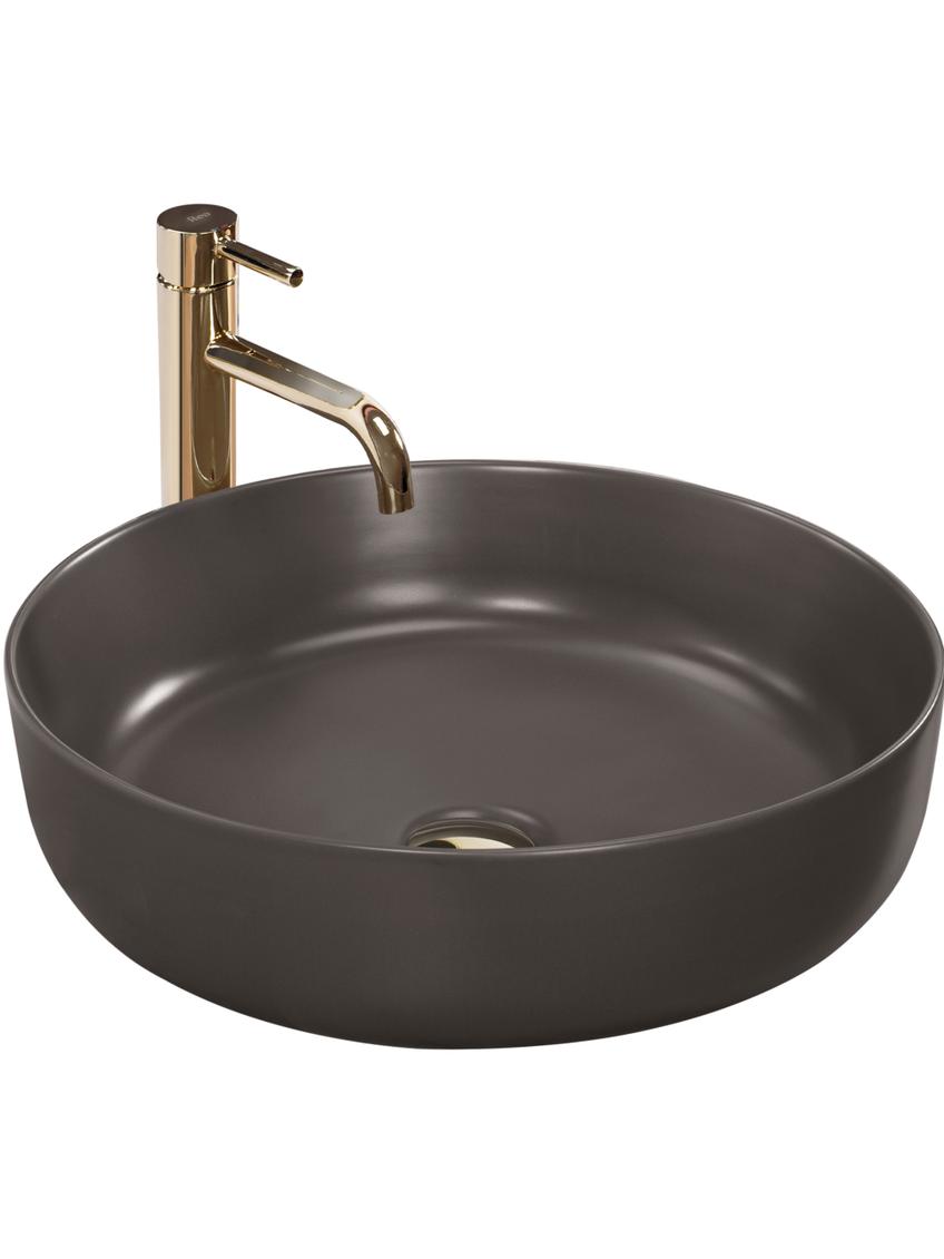 Πάγκος νιπτήρας Rea Elma Warm Grey Matt 45 x 45 x 14 cm