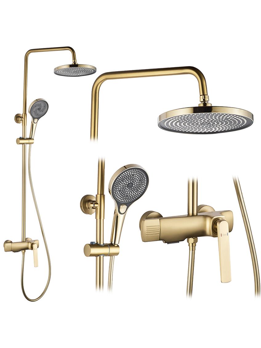 Σετ ντους REA REBEL BRUSHED GOLD