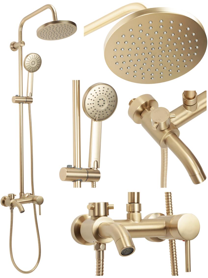 Στήλη ντους Rea Luis Brushed Gold