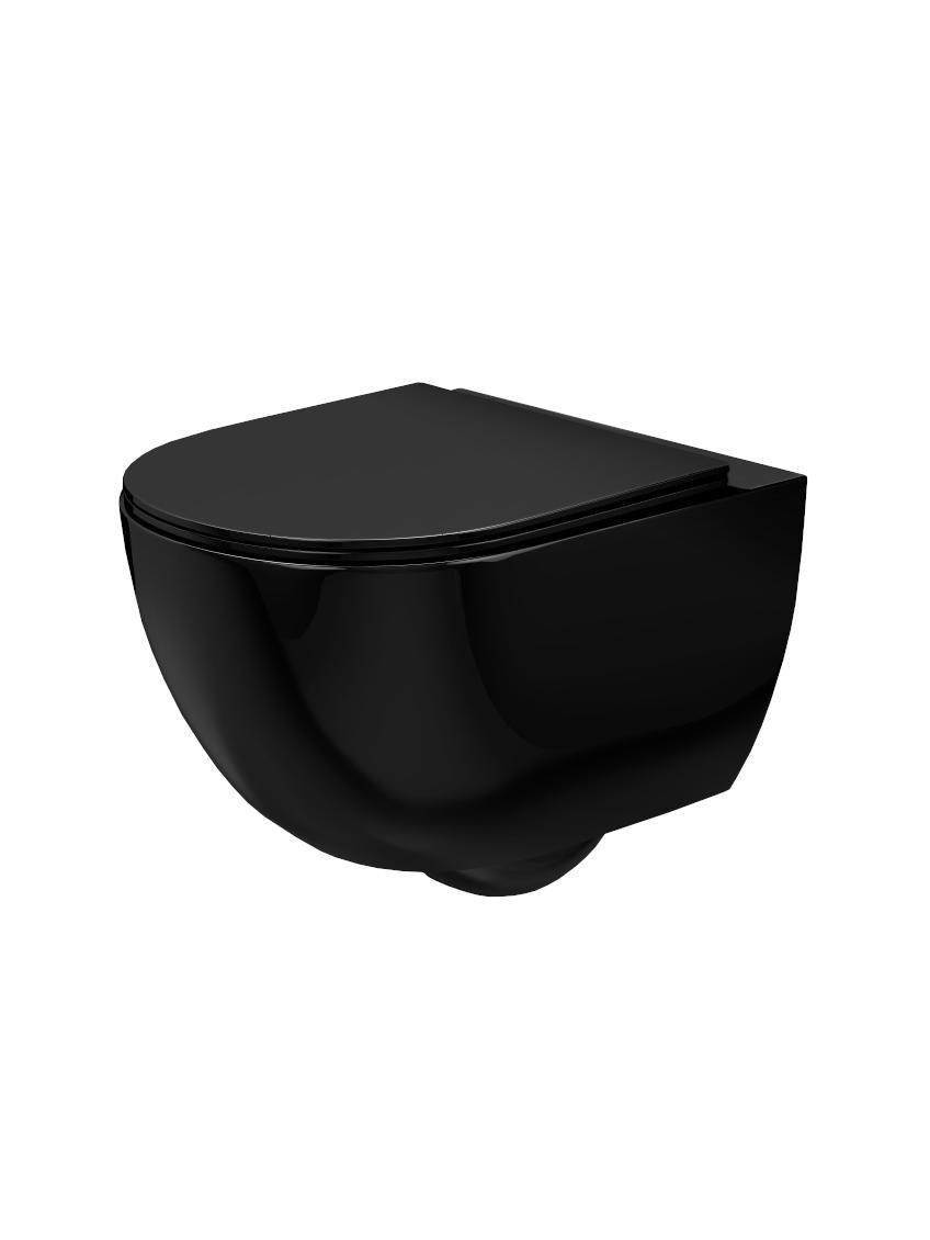 Misa WC podwieszana Rea Carlo Mini Rimless Flat Czarna