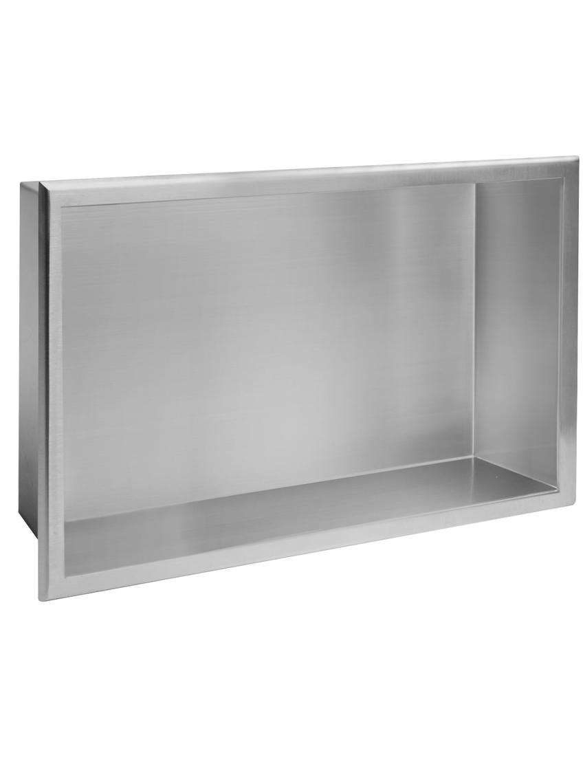 PÓŁKA WNĘKOWA ŁAZIENKOWA 30x45 stal szczotkowana