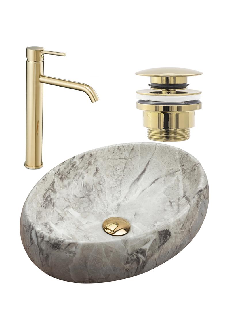 Zestaw Linda Stone + bateria wysoka Lungo gold + korek uniwersalny złoty