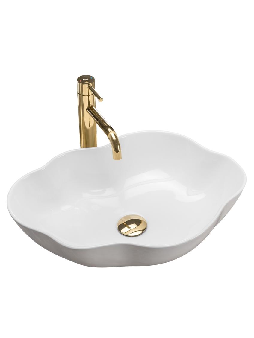 Πάγκος νιπτήρας Rea Pearl White 51.5 x 37.5 x 13.5 cm