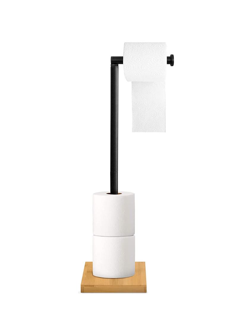 Stojak na papier bambusowy czarny P70505