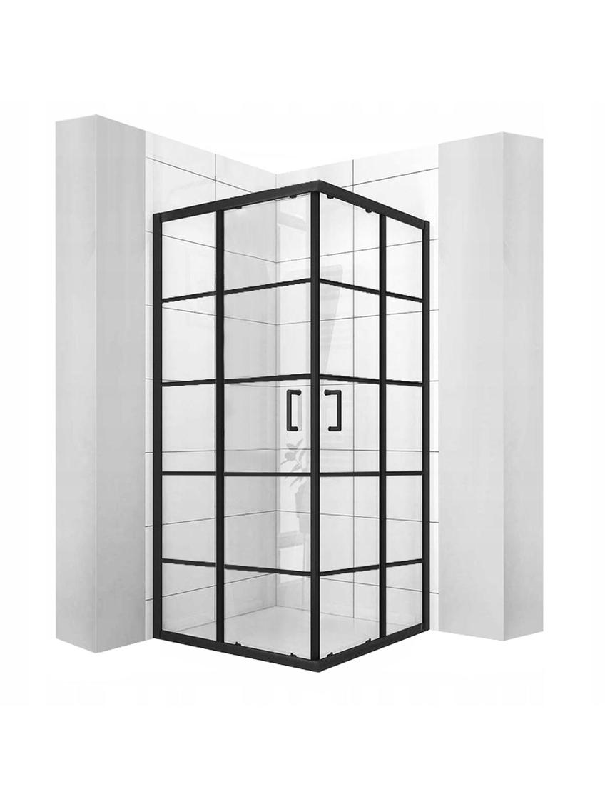 Kabina prysznicowa calani CZARNA DELTA 90x90