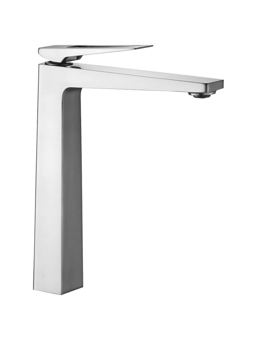 Bateria Umywalkowa REA PARKER Nikiel Szczotkowany INOX Wysoka