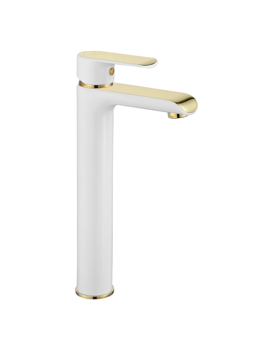 Βρύση με ψηλή λεκάνη REA BLOOM Gold White