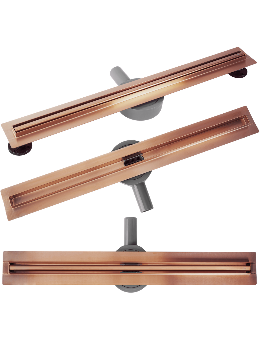 Odpływ Liniowy REA NEOX SLIM PRO brush l. copper 100