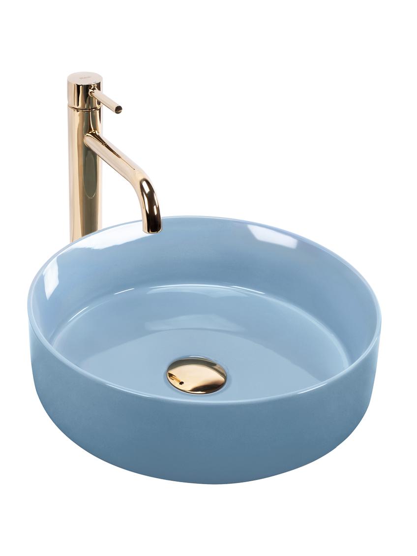 Νιπτήρας πάγκου Rea SAMI L.BLUE SHINY 36 x 36 x 13 cm