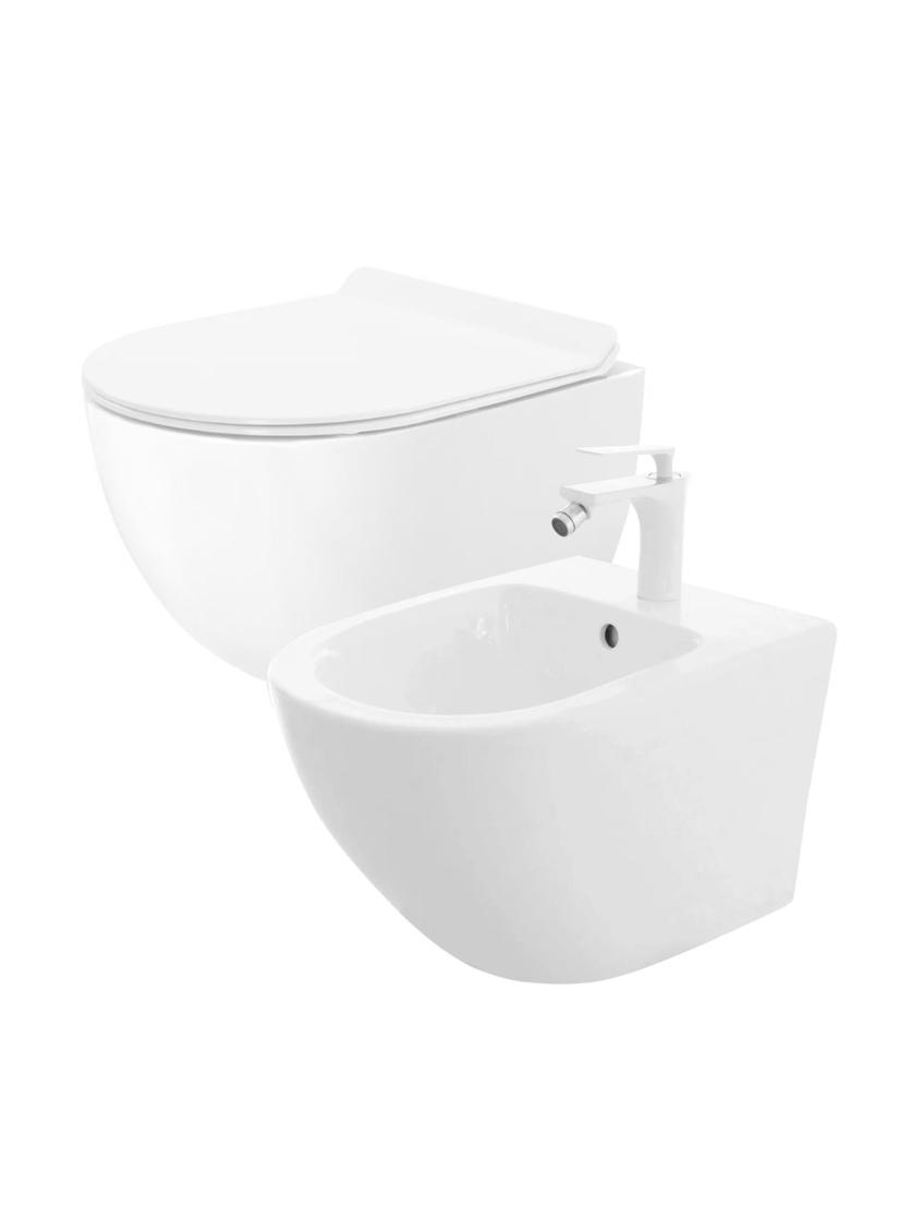 ZESTAW WC CARTER RIMLESS SLIM + BIDET CARTER MINI