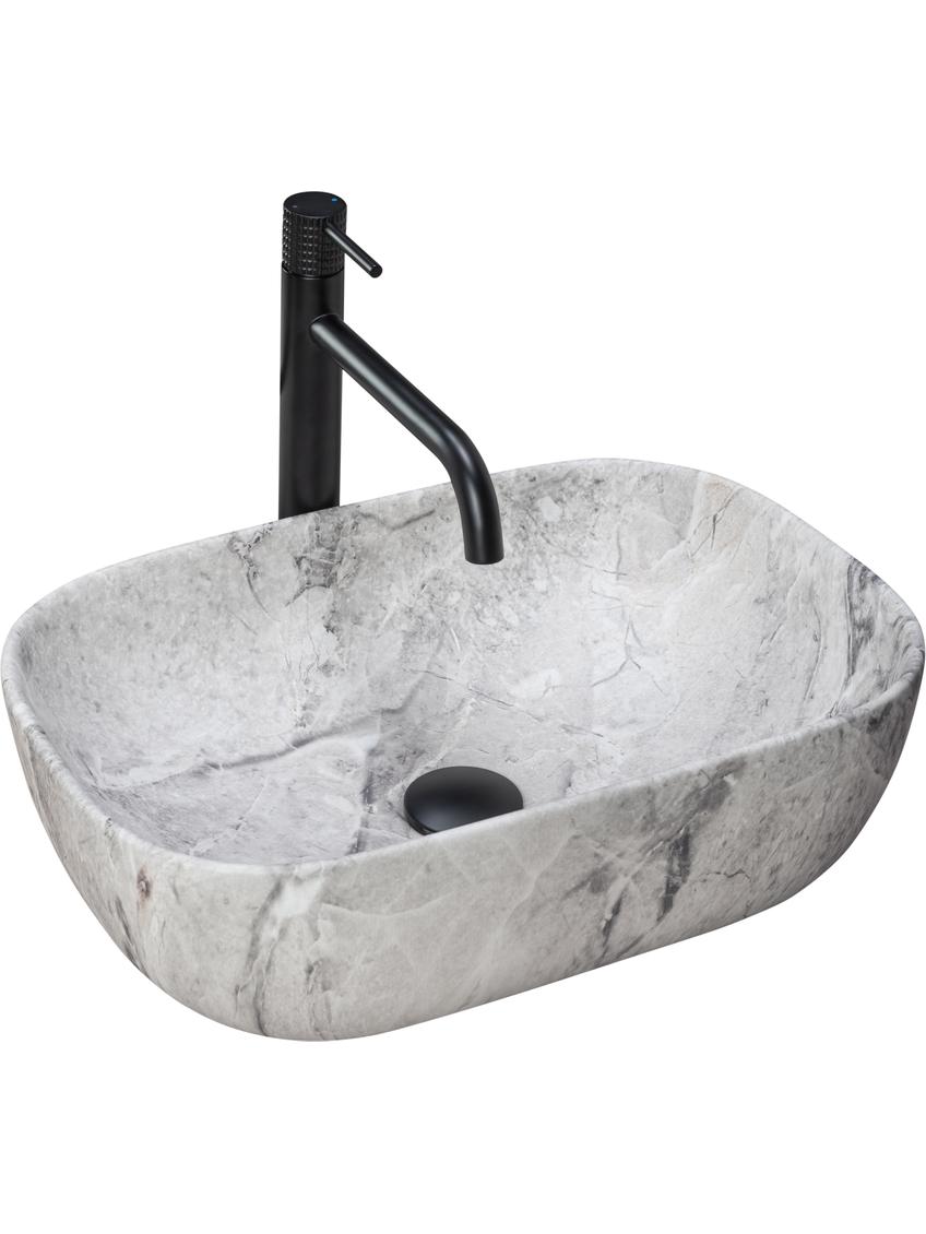 Νιπτήρας πάγκου Rea Livia Stone Mat  46.5 x 33.5 13.5  cm