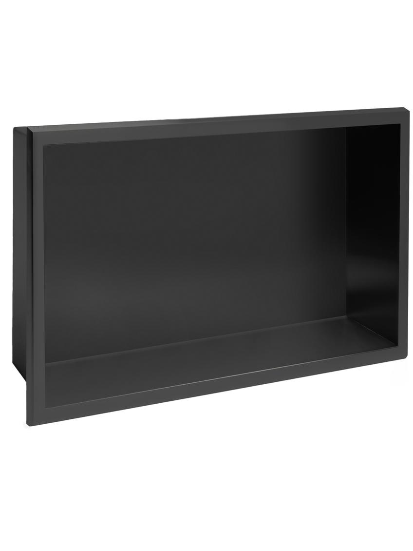 PÓŁKA WNĘKOWA ŁAZIENKOWA 30x45 czarny mat