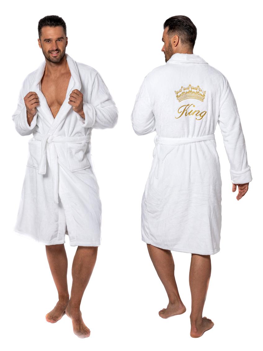 Ανδρικό μπουρνούζι King White size S/M